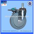 125mm-High Quality silent medcial caster with thread stem and double brake